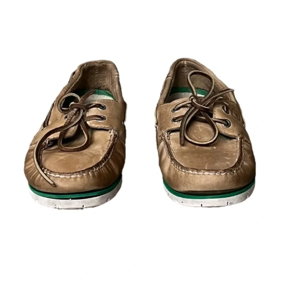 Sperry Authentic Original 2-Eye Boat Shoes Men’s Leather Tan Nautical Preppy 8.5